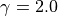 \gamma = 2.0